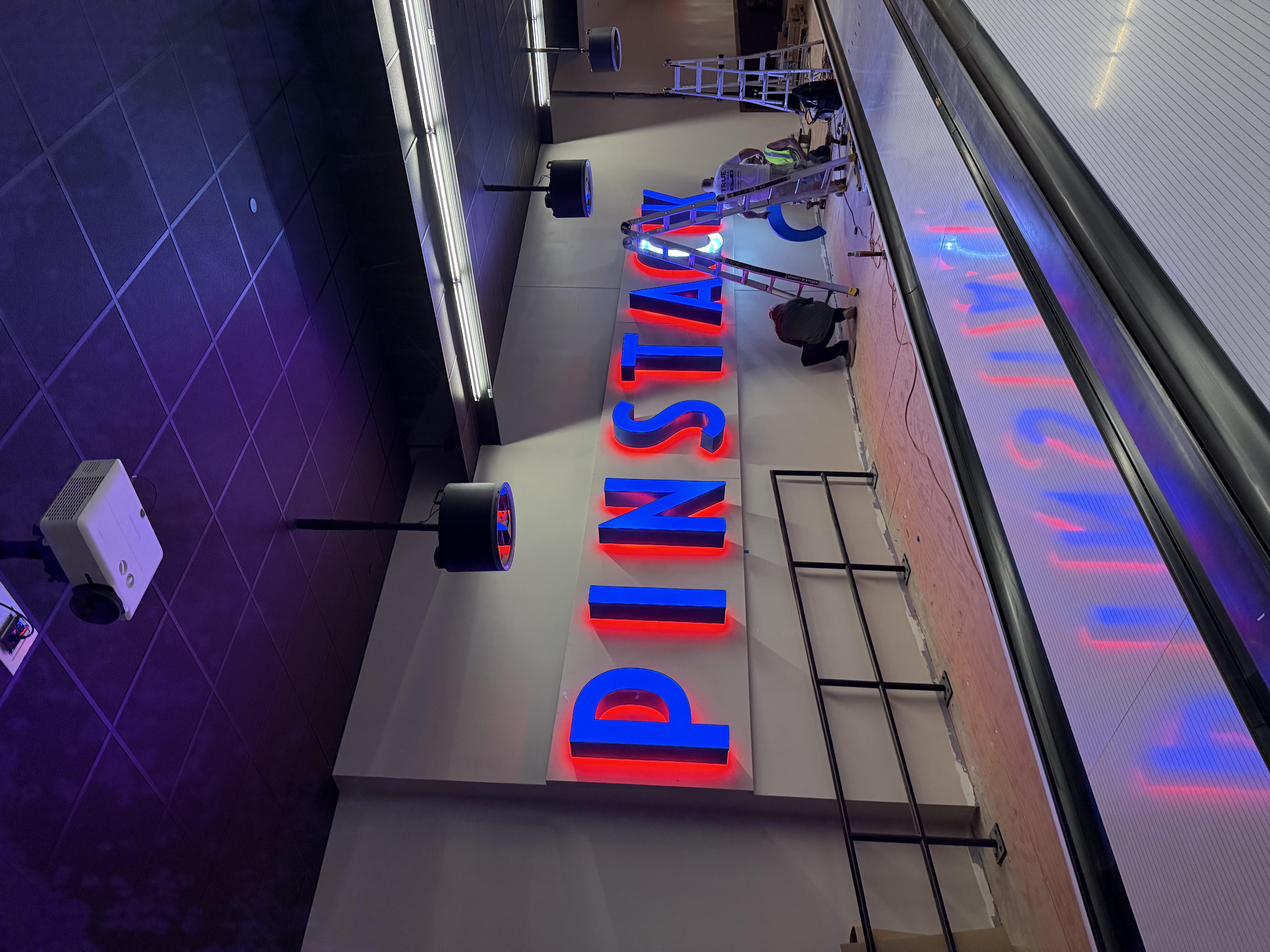 Pinstack Indoor Sign Install