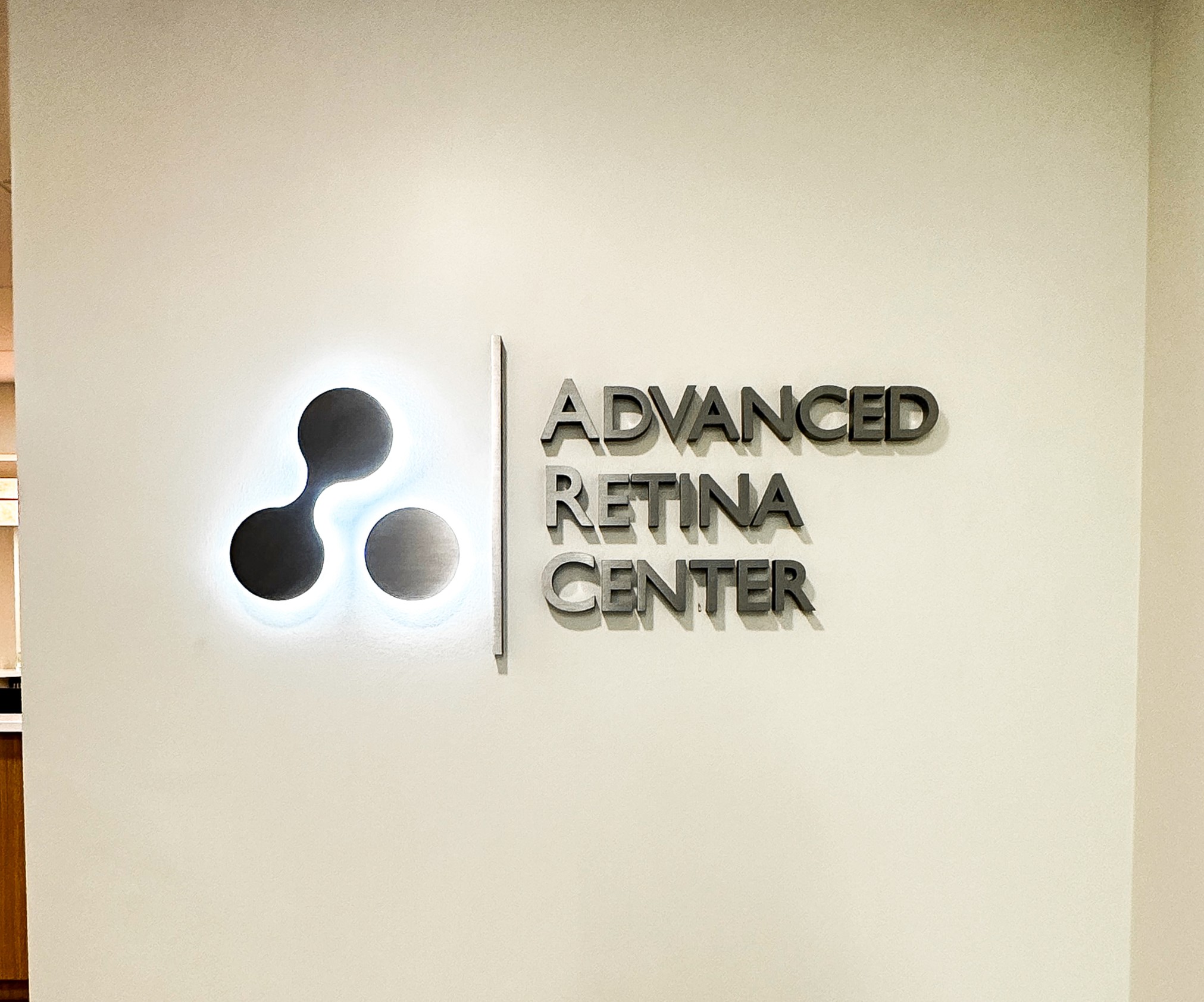 Backlit Dimensional Indoor Corporate Signage Advanced Retina Center