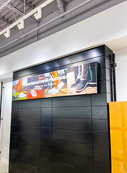 Wall Mounted Indoor Retail Sign Install