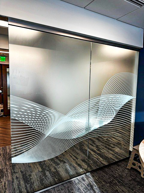 Corporate Meeting Room Privacy Glass Vinyl Di-Noc Installation