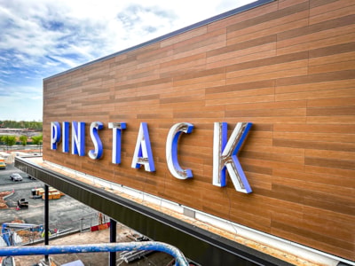 True Install of Northern Virginia Helps Bring Pinstack Loudoun County to Life with Three Week Sign Installation Project
