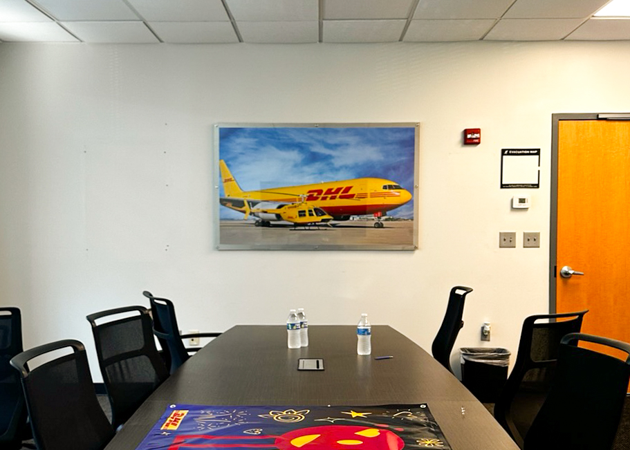 DHL Corporate Artwork Installation - Wall Frame Installation