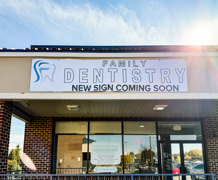Family Dentistry Outdoor Banner Installation