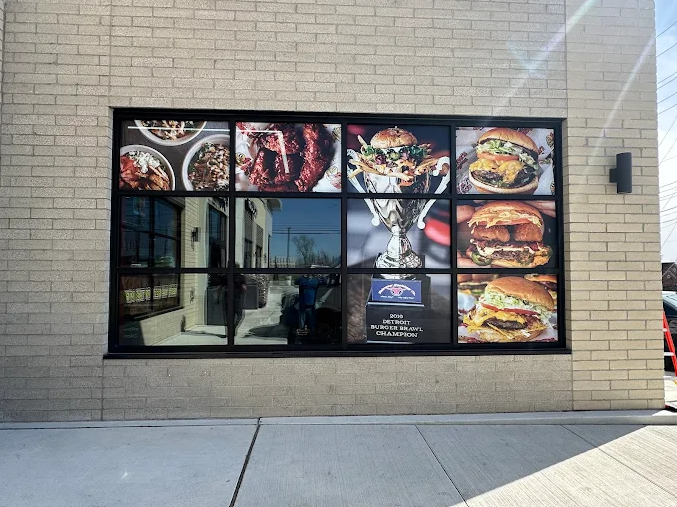 Restaurant Window Graphic Vinyl Install