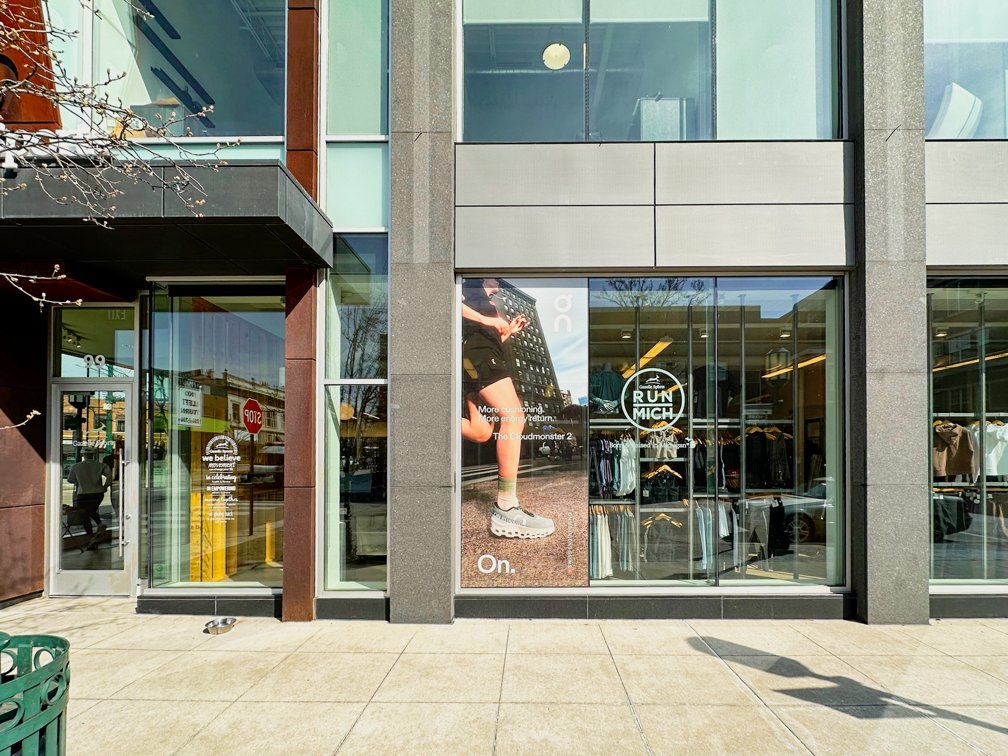Outdoor Storefront Branding Window Vinyl Banner - On Running